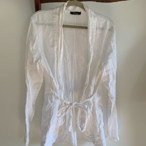 White linen blouse